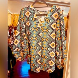 Jodi Fl size large like new loose fit Aztec